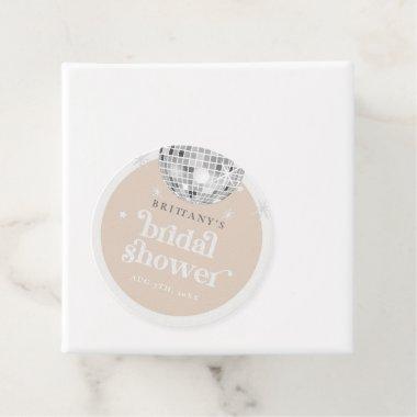 Silver Retro Disco Groovy Bridal Shower Favor Tags