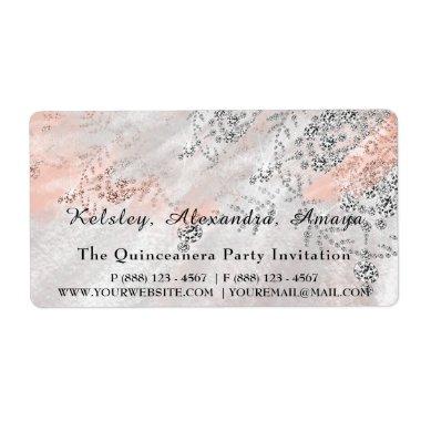 Silver RSVP Bridal Shower Sweet 16th Quinceanera Label