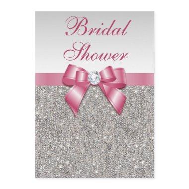 Silver Sequins Pink Bows Diamonds