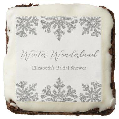 Silver Snowflake Winter  Brownie