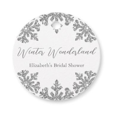 Silver Snowflake Winter  Favor Tags