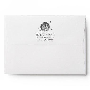 Silver Sparkly Disco Ball Envelope