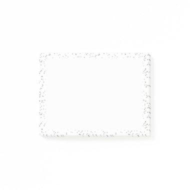 Silver Stardust Confetti Post-it Notes