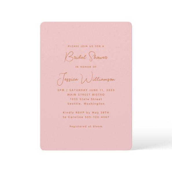 Simple Aesthetic Modern Pastel Pink