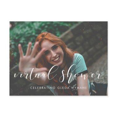 Simple and elegant Virtual Bridal shower photo PostInvitations