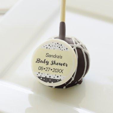 Simple and modern, Baby Shower, black dots Cake Pops