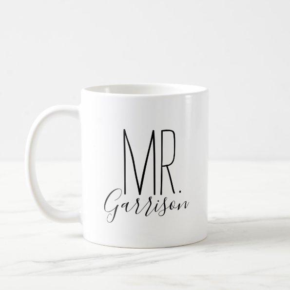 Simple and Sweet Personalized Mr. Monogram Coffee Mug