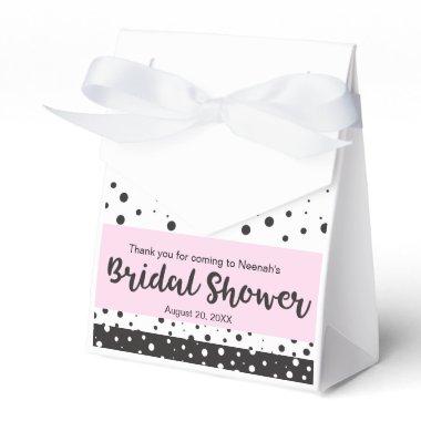 Simple Black and White, Bridal Shower Favor Boxes