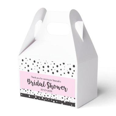 Simple Black and White, Bridal Shower Favor Boxes