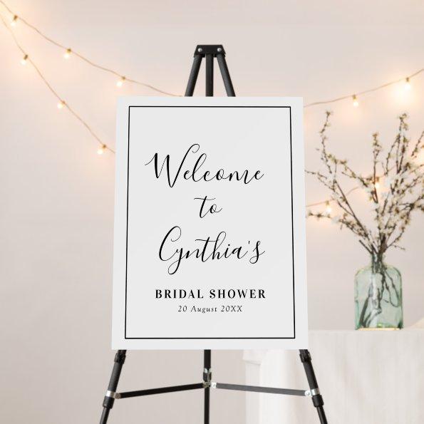simple black and white  welcome sign