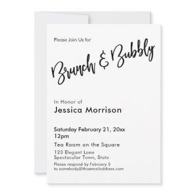 Simple Black and White Brunch & Bubbly Typography