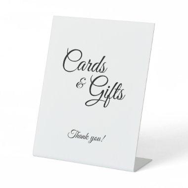 Simple Black and White Calligraphy  and Gifts Pedestal Sign
