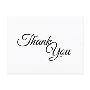 Simple Black and White Calligraphy Thank You PostInvitations