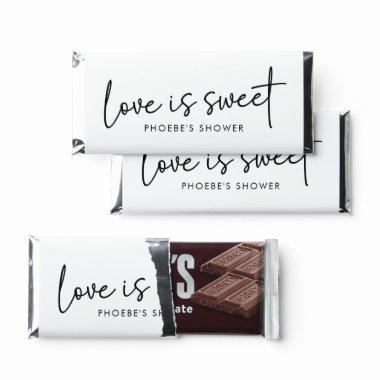 Simple Black and White Script  Large Hershey Bar Favors