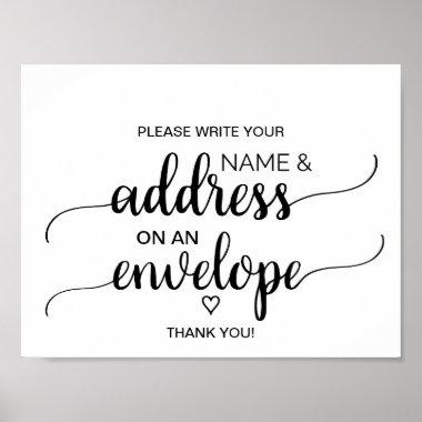Simple Black Calligraphy Address An Envelope Sign