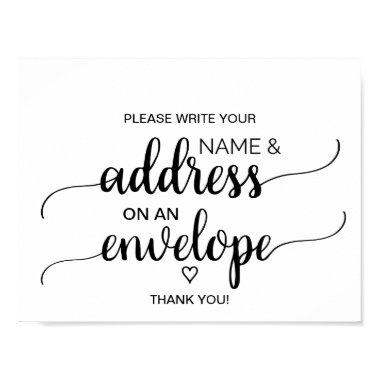 Simple Black Calligraphy Address An Envelope Sign