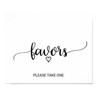 Simple Black Calligraphy Favors Poster