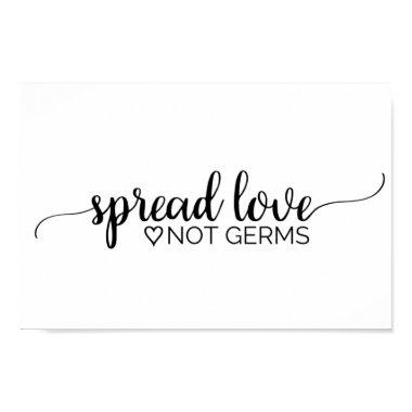 Simple Black Calligraphy Spread Love Not Germs Poster