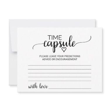 Simple Black Calligraphy Time Capsule Invitations