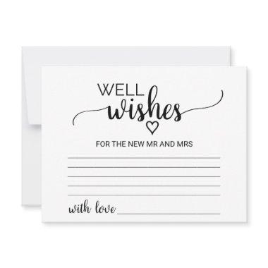 Simple Black Calligraphy Well Wishes Invitations