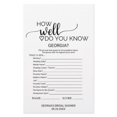 Simple Black Calligraphy What's In Your Purse Game