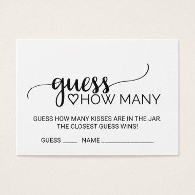 Simple Black Guess How Many Kisses Game