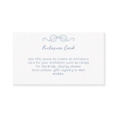 Simple Blue Hand Drawn Bow Enclosure