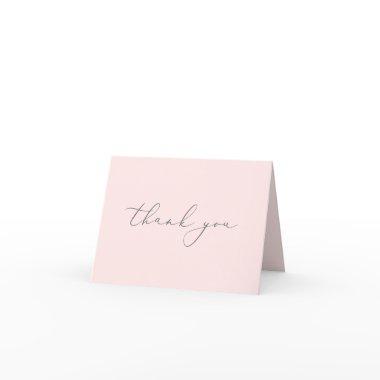 Simple Blush and Grey Calligraphy Thank You
