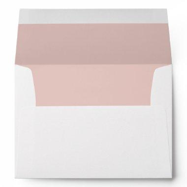 Simple Blush Pink Return Address Lined Envelope
