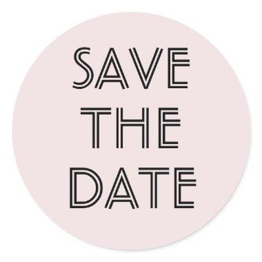 Simple Blush Save The Date Sticker