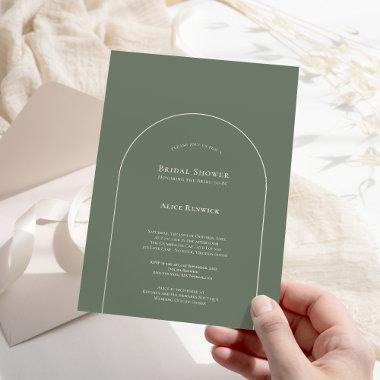 Simple Boho Arch Sage Green