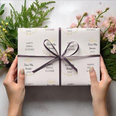 Simple  Name/Date Wrapping Paper