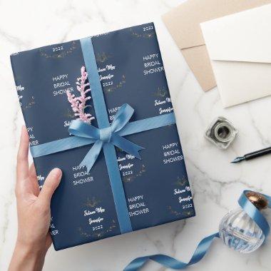 Simple Bridal Shower Name/Date Wrapping Paper