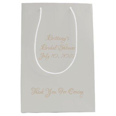 Simple Bridal Shower White Medium Gift Bag
