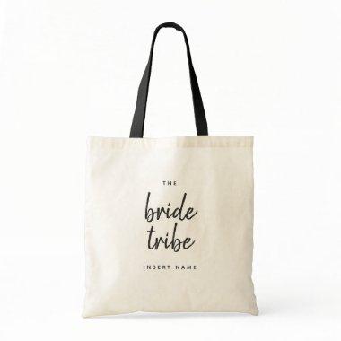 Simple Bride Tribe Custom Calligraphy Bridesmaid Tote Bag