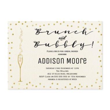 Simple Brunch And Bubbly Bridal Shower Invitations