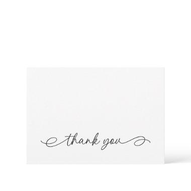 Simple Calligraphy Black White Thank You