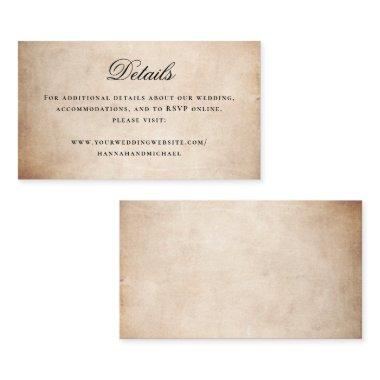 Simple Calligraphy Details Rustic Parchment Paper Enclosure