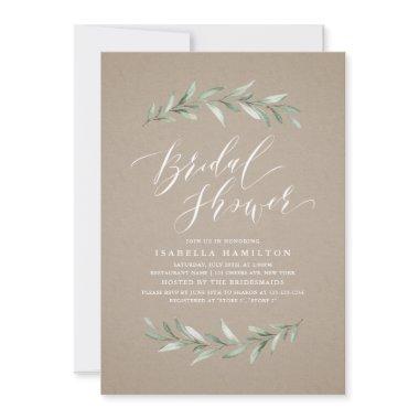 Simple calligraphy rustic greenery
