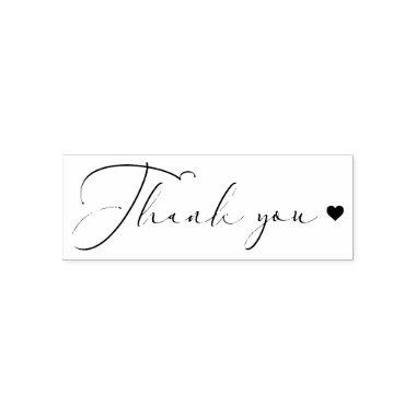 Simple Calligraphy Thank You Self-inking Stamp