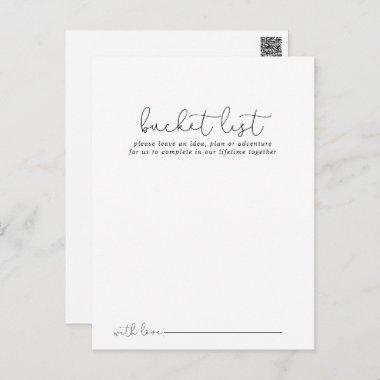 Simple Calligraphy Wedding Bucket List Invitations