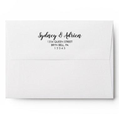 Simple Calligraphy Wedding Invitations Envelope