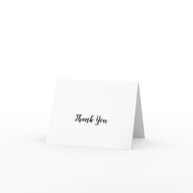 Simple Calligraphy Wedding Thank You Invitations