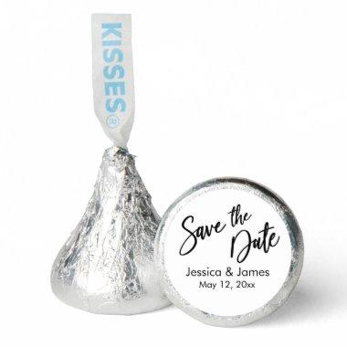 Simple Casual Handwriting Typography Save the Date Hershey®'s Kisses®