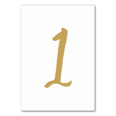 Simple Chic Table Number Gold - Table 1