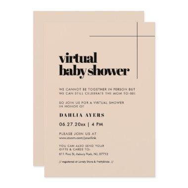 Simple chic Virtual baby shower