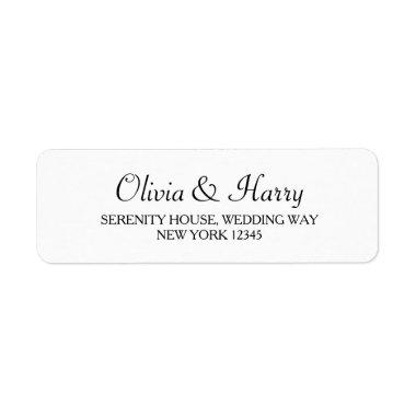 Simple Chic Wedding Return Address Labels