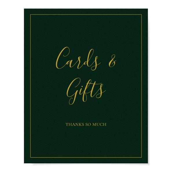 Simple Christmas | Green Invitations and Gifts Sign