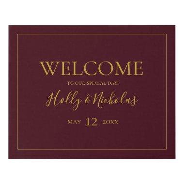 Simple Christmas | Red Welcome Faux Canvas Print