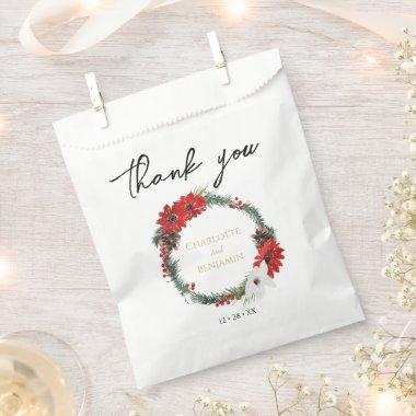 Simple Classic Christmas Modern Wedding Favor Bag